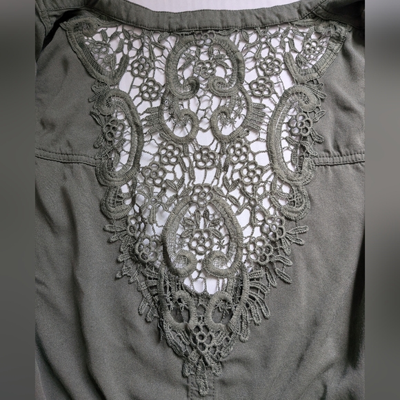 Maurice's Army Green Sleeveless Cardigan Vest - Picture 12 of 13